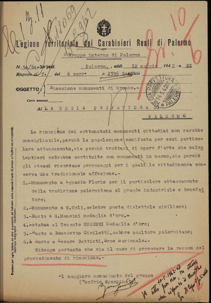 Rimozione monumenti in bronzo