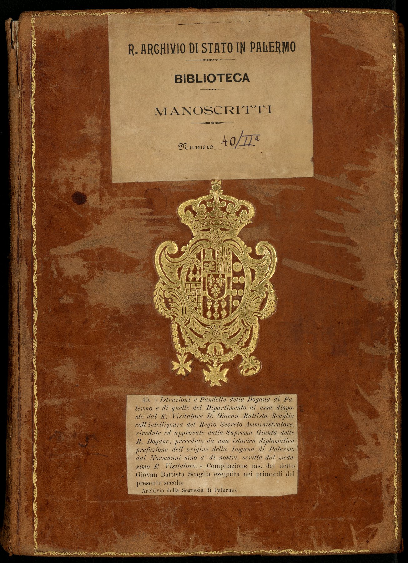Leggi e regolamenti della Dogana di Palermo