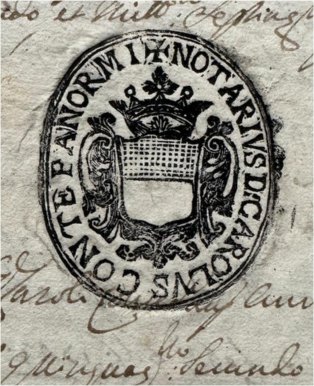 Conti Carlo: signum tabellionis